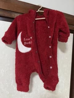 ボアロンパース レッド Love Daddy 70/80 cmのサムネイル