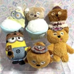 ミニオン　ボブ&ティム　ぬいぐるみ　マスコット　6個セット