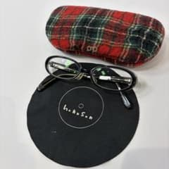 白山眼鏡店 スクエア型メガネ フルリム 黒縁 ケース・メガネ拭き付