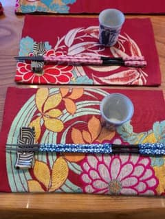 花柄刺繍テーブルマットセットのサムネイル