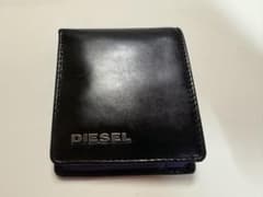 DIESEL 二つ折り財布 黒/紫 本革 GENUINE LEATHER - メルカリ