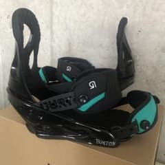 BURTONバートン　スノーボード用バインディング　Sサイズ　ブラック×グリーンのサムネイル