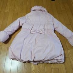 キッズ 中綿コート ピンク リボンのサムネイル