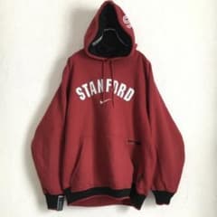 90s ナイキ スタンフォード カレッジ パーカー えんじ色 ビッグシルエットのサムネイル
