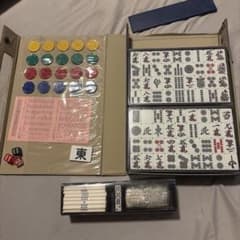 【未使用級】昭和レトロ 高級麻雀牌 蘇州牌 巨宝 点棒未開封 落ちないパイ 麻雀牌 セット 高級麻雀牌 竹 ケース付き 点棒 サイコロ付き 昭和
