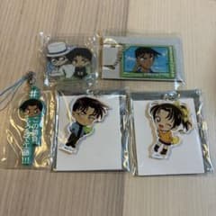 名探偵コナン アクリルキーホルダー ラバーマスコット 5点セット