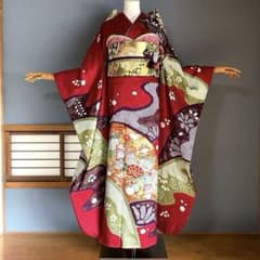 振袖フルセット 高身長 絞り 手描き友禅 成人式振袖 振袖 裄丈72