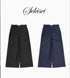 Sekisei ワイドデニムパンツ ブラック サイズ　2のサムネイル