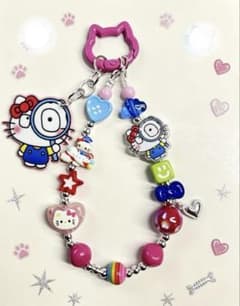 ハンドメイド ビーズストラップ チャームのサムネイル