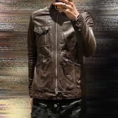 00s archive leatherjaket 細身 ギミック ダークウェア 00s archive leatherjaket 細身 ギミック ダークウェア - メルカリ