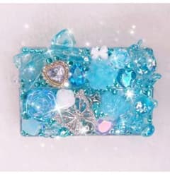 メルカリ便♡ヒートスティックデコケースブルーラメNo.73 - メルカリ