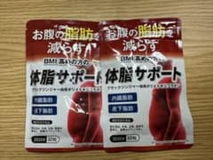 体脂サポート お腹の脂肪を減らす ダイエットサプリ 30日分×2袋 (60日分)のサムネイル