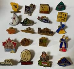 ビンテージピンズコレクション20個セット (アタッチメント付き)