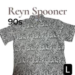 90s Reyn Spooner レインスプーナー幾何学模様 アロハシャツ Lのサムネイル