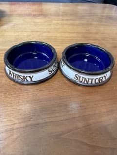 SUNTORY WHISKY サントリー ウイスキー 陶器製 灰皿 2個のサムネイル
