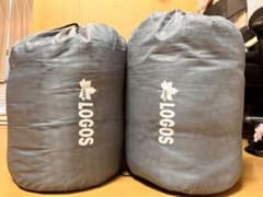 『美品』LOGOS 「丸洗い寝袋イザナギ寝袋」 2個セット ランプおまけ付きのサムネイル