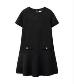 【超美品】ZARAキッズハウンドトゥース柄ワンピース