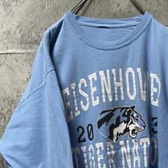 Eisenhower 타이거 네이션 칼리지풍 디자인 론 T