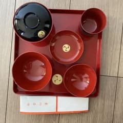 お食い初め 食器セット 三つ巴紋入りのサムネイル