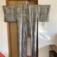 正絹　小紋　更紗のサムネイル