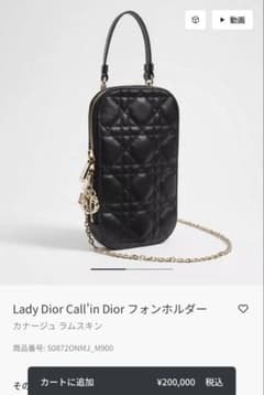 新品未使用 DIOR フォンホルダー カナージュ ラムスキン - メルカリ