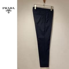 イタリア製 PRADA ポケットチーフ テーパード スラックス / プラダ 