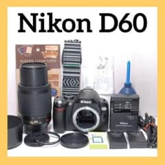 美品✨スポーツ観戦に✨Nikon D60✨ バッテリー2個✨望遠レンズセット