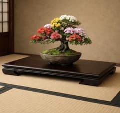 唐木香炉台 花台 うるし塗 床の間 盆栽卓 ヴィンテージ 27.5㎝×42.5 