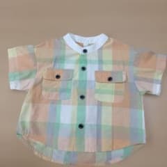 apres les cours パステルチェック柄半袖シャツ 80cmのサムネイル
