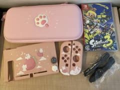 Switch スプラトゥーン3＆ケースとカバー付き 猫 ピンクのサムネイル