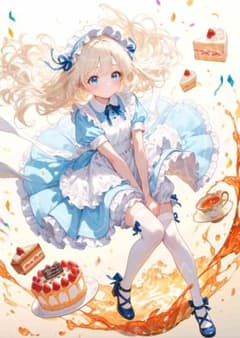 A0119 かわいい AIイラスト アニメ A4ポスター - メルカリ