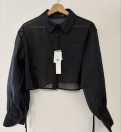 Heather ブラック　ドロストシアーショートSH 【FREEサイズ】