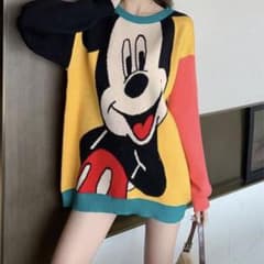週末SALE❣️最終価格❣️ミッキー ルーズセーター  大きめサイズ 新品未使用のサムネイル