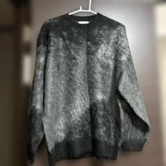 WYM 黒　グレー　グラデーションブラック モヘアセーターサイズS ユニセッスのサムネイル