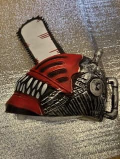チェンソーマン コスプレ マスク 赤黒　ハロウィンのサムネイル