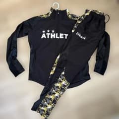 ATHLETA アスレタ ジャージ 上下セット ブラック イエロー カモ柄