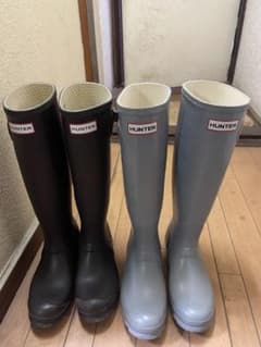 美品【HUNTER】長靴　レインシューズ（24）ハンター　ブーツ　ベルトのサムネイル