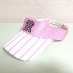 阪神タイガース承認 スパンコールロゴサンバイザー  ホワイト×ピンクのサムネイル