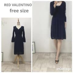 レッドヴァレンティノ RED VALENTINO ニットワンピ F フレアー袖