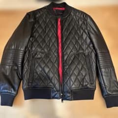 ブラックレザーキルティングジャケットのサムネイル