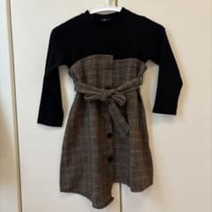 URBAN CHERRY ワンピース 140サイズ ブラック・チェック柄のサムネイル