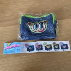 エンジェルブルー なかむらくん デニム風刺繍ポーチ グリーンのサムネイル