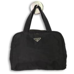 PRADA プラダ　テスートナイロン ミニボストンバッグ 黒 三角ロゴ 南京錠 PRADA プラダ テスートナイロン ミニボストンバッグ 黒 三角ロゴ