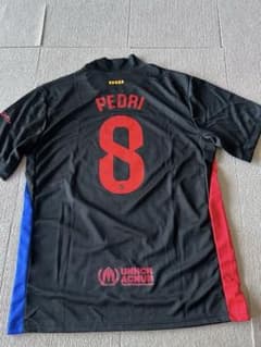 サッカー ユニフォーム 上下セット PEDRI 8 ブラックのサムネイル