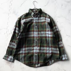 ✨美品✨ポロラルフローレン長袖チェックシャツ緑系M相当