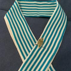 ストライプ　刺繍半衿のサムネイル