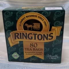 イギリス 老舗 RINGTONS リントンズ 紅茶 80包 ティーバッグ 箱入りのサムネイル