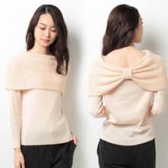 sana様専用  今季❤タグ付き❤バックリボンデザインオフショルニットのサムネイル