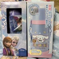 Disney Frozen Cinnamoroll 물통 600과 500