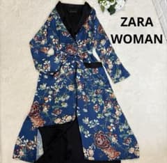 レア品✨ザラ ZARA 着物風 和柄 ガウン 花柄ローブ ワンピース 素敵